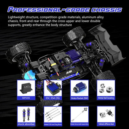 JIUSI WB12-PRO 1/12 RC Car — 80KM/H Brushless 4WD Off-Road Truck 3S Battery RTR