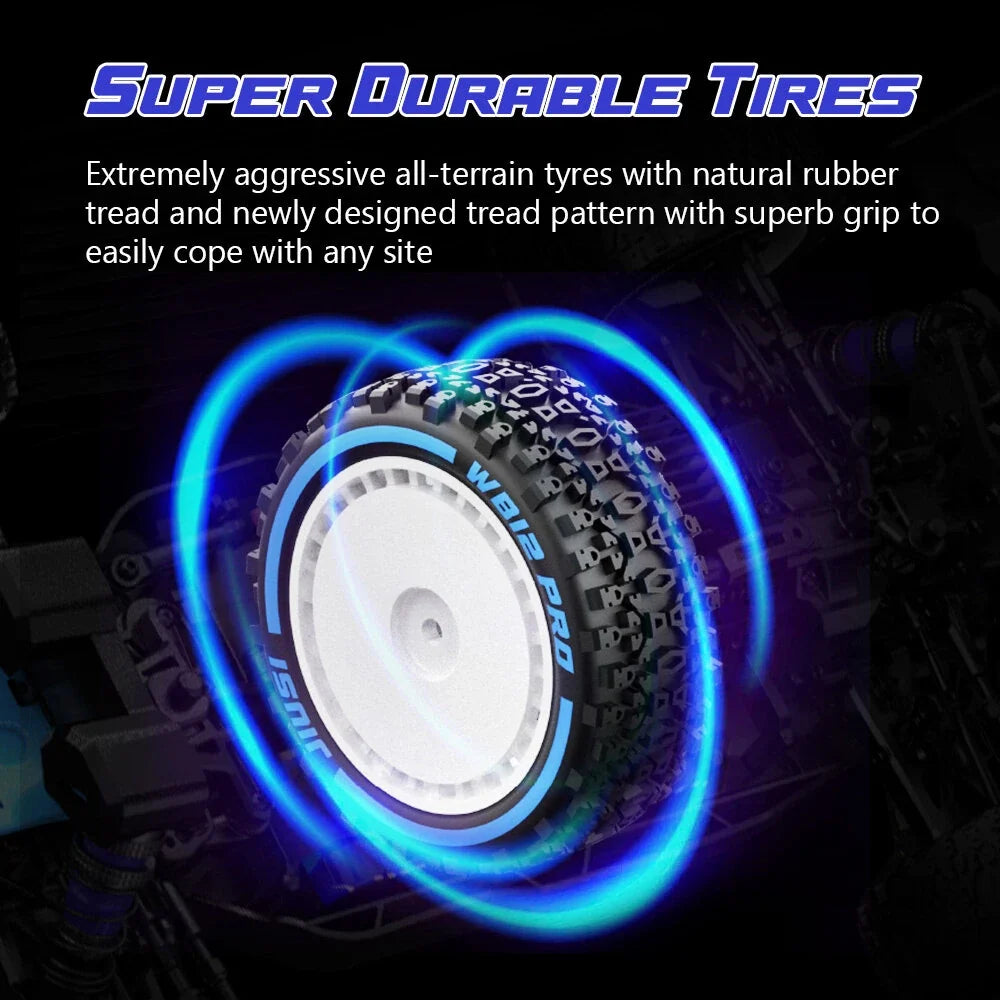 JIUSI WB12-PRO 1/12 RC Car — 80KM/H Brushless 4WD Off-Road Truck 3S Battery RTR