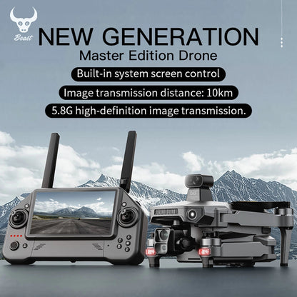 ZLL SG880 4K Drone 10KM Long Battery Life Obstacle Avoidance GPS 5G Quadcopter Touch Screen Remote Controller