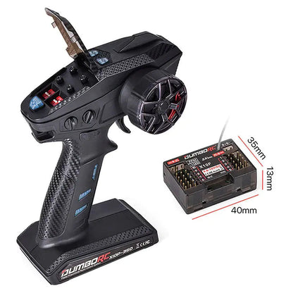 DumboRC X10P-350 10CH 2.4GHZ 4.8-12V RC Transmitter with X10F Receiver for Remote Control Car Boat Tank Toy Accessories
