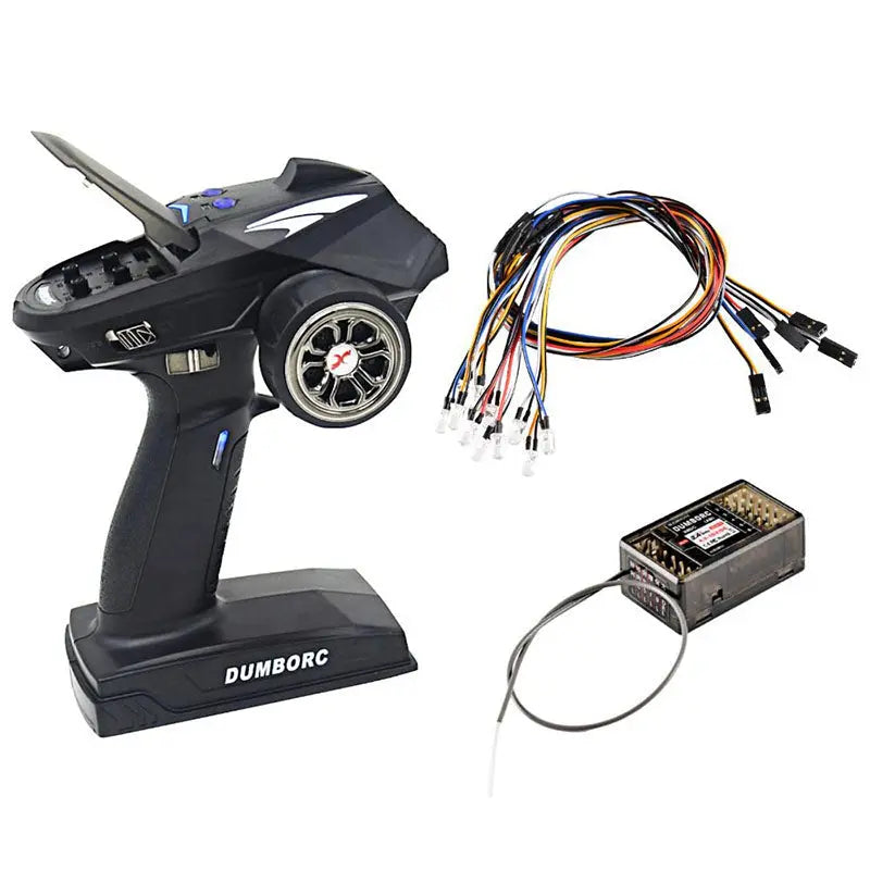 DumboRC X6P 2.4G 6CH Transmitter X6DC Receiver DC LED Light Set For RC Crawler Car Boat Tank Vehicle TRX4 Axial SCX10 D90