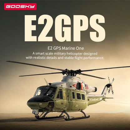GOOSKY E2 UH-1Y Army Green VENOM RC Helicopter GPS 1:35 Air Rescue Aircraft Model Helicopter