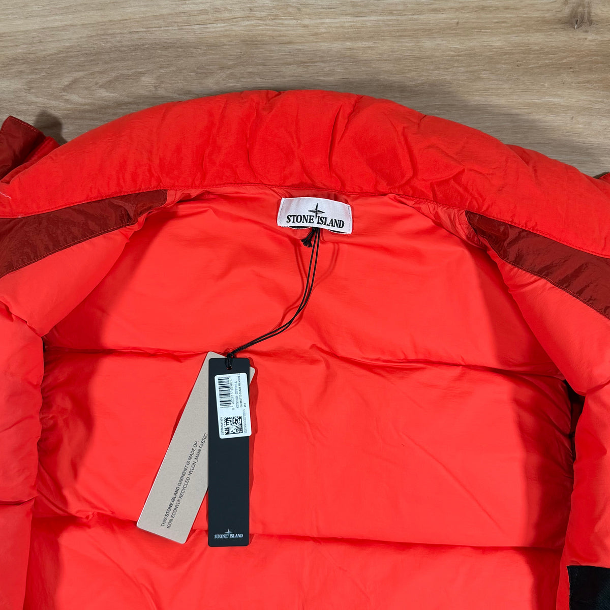 Stone Island Nylon Metal Down Vest in Scarlet Red