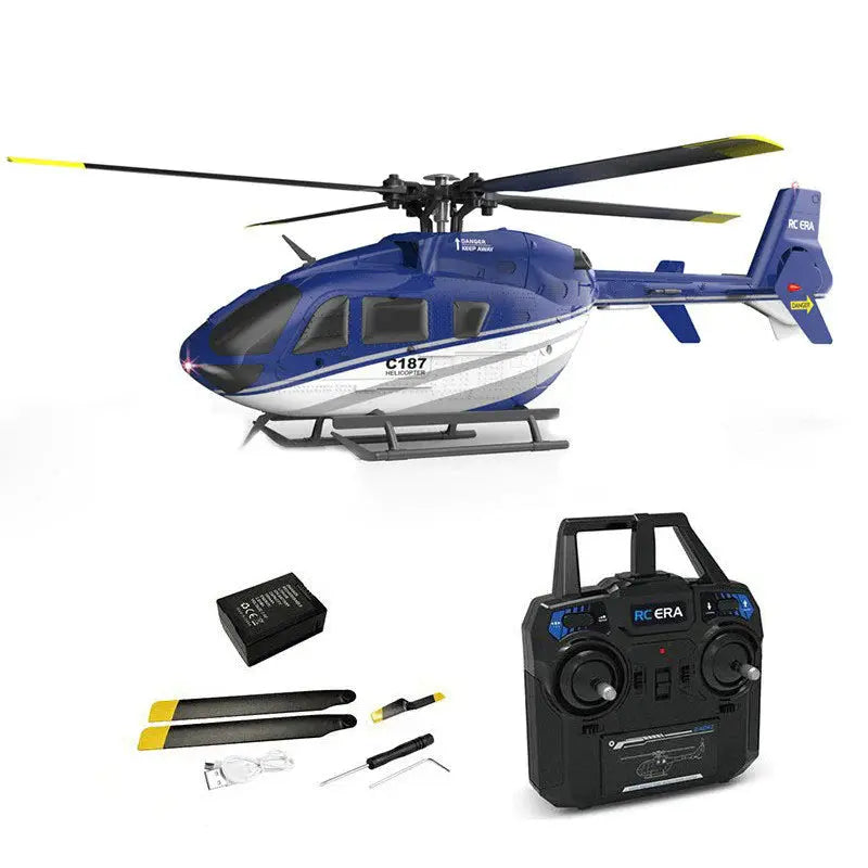 RCERA C187 EC135 1:28 Scale 2.4G 4CH 6-Axis Gyro Altitude Hold Flybarless RC Helicopter RTF