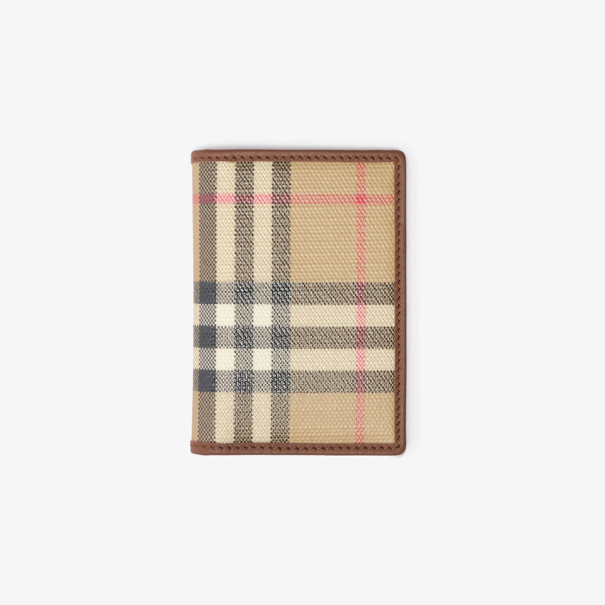 Burberry Check Passport Holder in Archive Beige