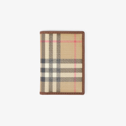 Burberry Check Passport Holder in Archive Beige