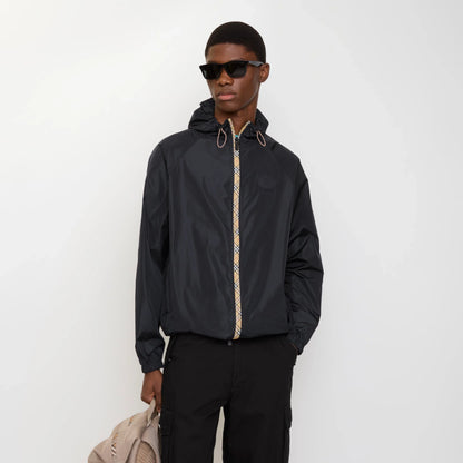 Burberry Nylon Clapton Hooded Jacket in Black