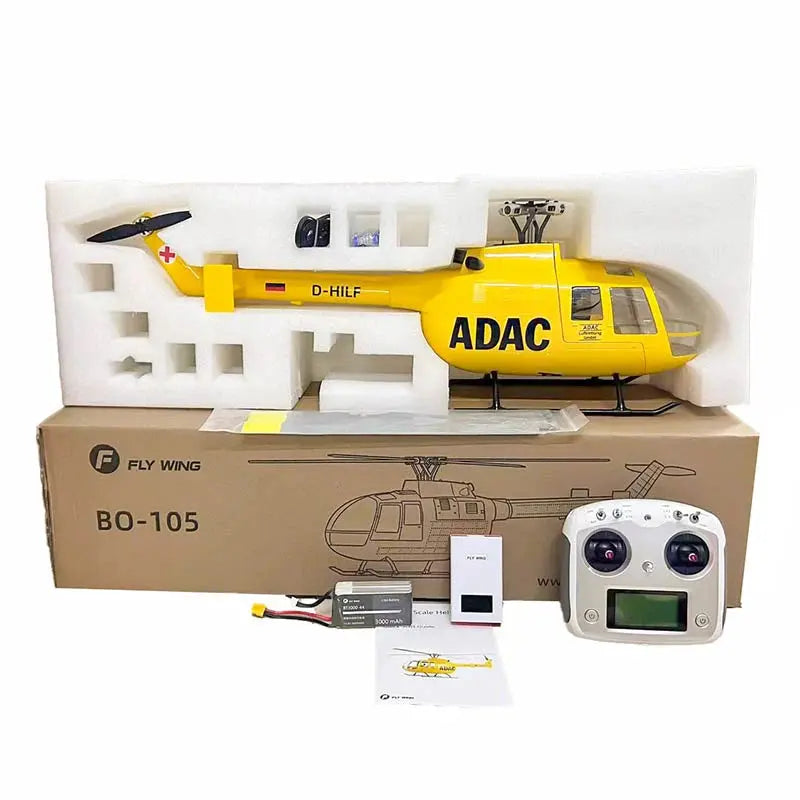 FLYWING BO-105 450L Scale 6CH Brushless GPS Altitude Hold H1 Flight Controller RC Helicopter PNP/RTF