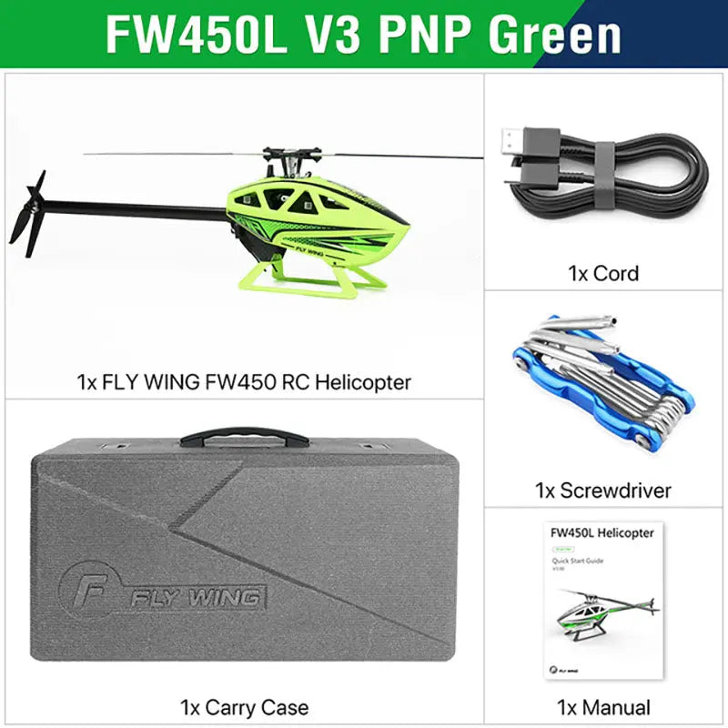 FLYWING FW450L V3 6CH 3D Auto Acrobatics GPS Altitude Hold H1 Flight Controller RC Helicopter RTF/PNP