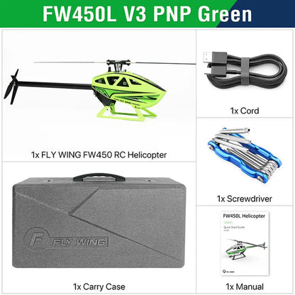 FLYWING FW450L V3 6CH 3D Auto Acrobatics GPS Altitude Hold H1 Flight Controller RC Helicopter RTF/PNP