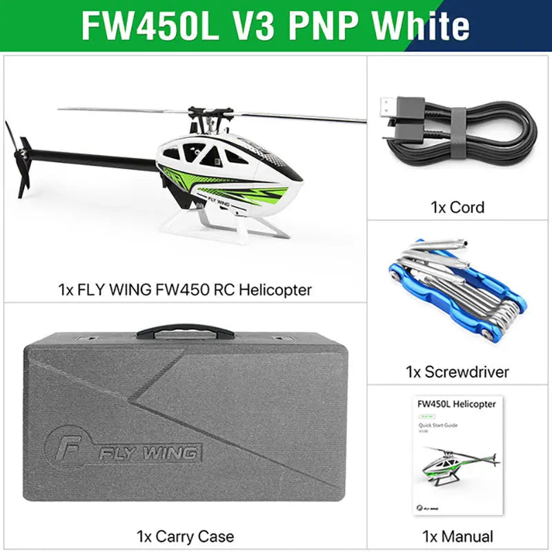 FLYWING FW450L V3 6CH 3D Auto Acrobatics GPS Altitude Hold H1 Flight Controller RC Helicopter RTF/PNP