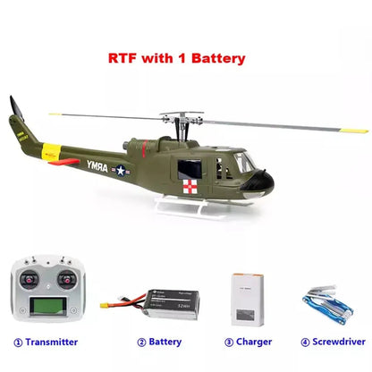 FLYWING UH-1 Huey V4 450L Scale 6CH Brushless GPS Altitude Hold H1 Flight Controller RC Helicopter PNP/RTF