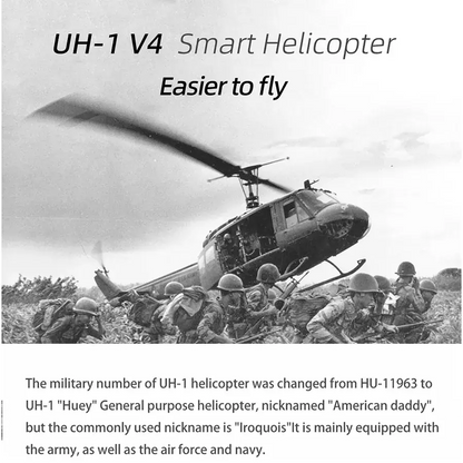 FLYWING UH-1 Huey V4 450L Scale 6CH Brushless GPS Altitude Hold H1 Flight Controller RC Helicopter PNP/RTF
