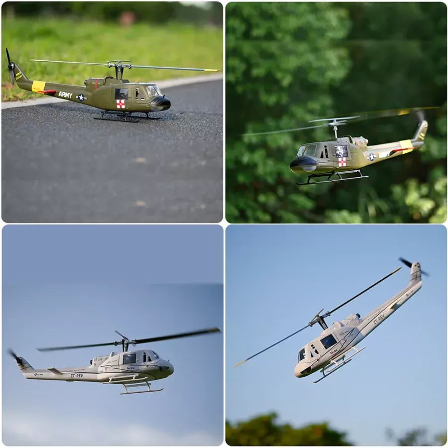 FLYWING UH-1 Huey V4 450L Scale 6CH Brushless GPS Altitude Hold H1 Flight Controller RC Helicopter PNP/RTF