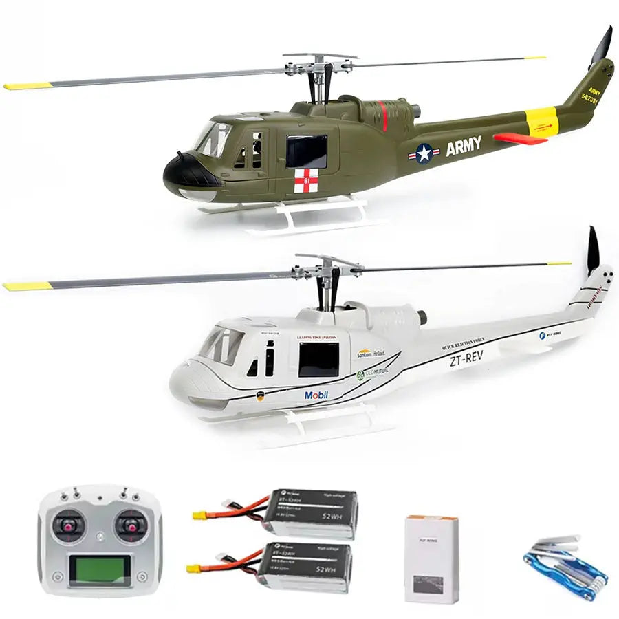 FLYWING UH-1 Huey V4 450L Scale 6CH Brushless GPS Altitude Hold H1 Flight Controller RC Helicopter PNP/RTF