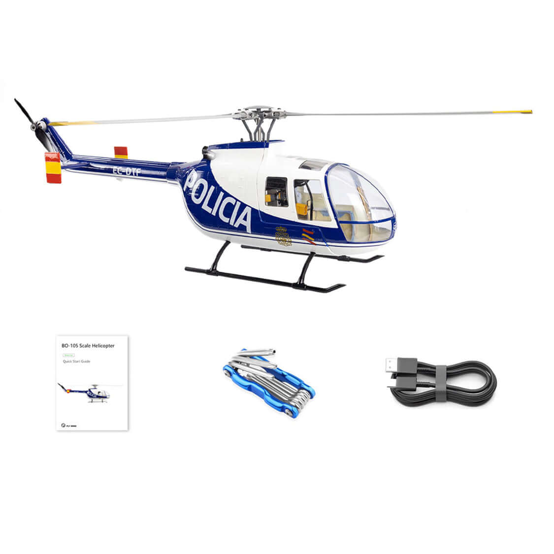 FLYWING BO-105 450L Scale 6CH Brushless GPS Altitude Hold H1 Flight Controller RC Helicopter PNP/RTF