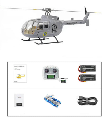 FLYWING BO-105 450L Scale 6CH Brushless GPS Altitude Hold H1 Flight Controller RC Helicopter PNP/RTF