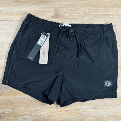 Stone Island Nylon Metal Slim-Fit Swim Shorts in Black