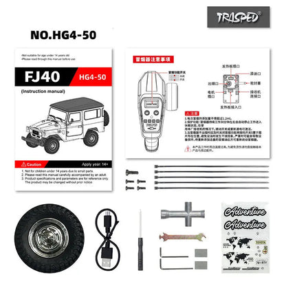 HG HG4-50 TRASPED 1/16 Scale 2.4G 4WD RC Rock Crawler Off-Road Climbing Truck LED Light Full Proportional RTR