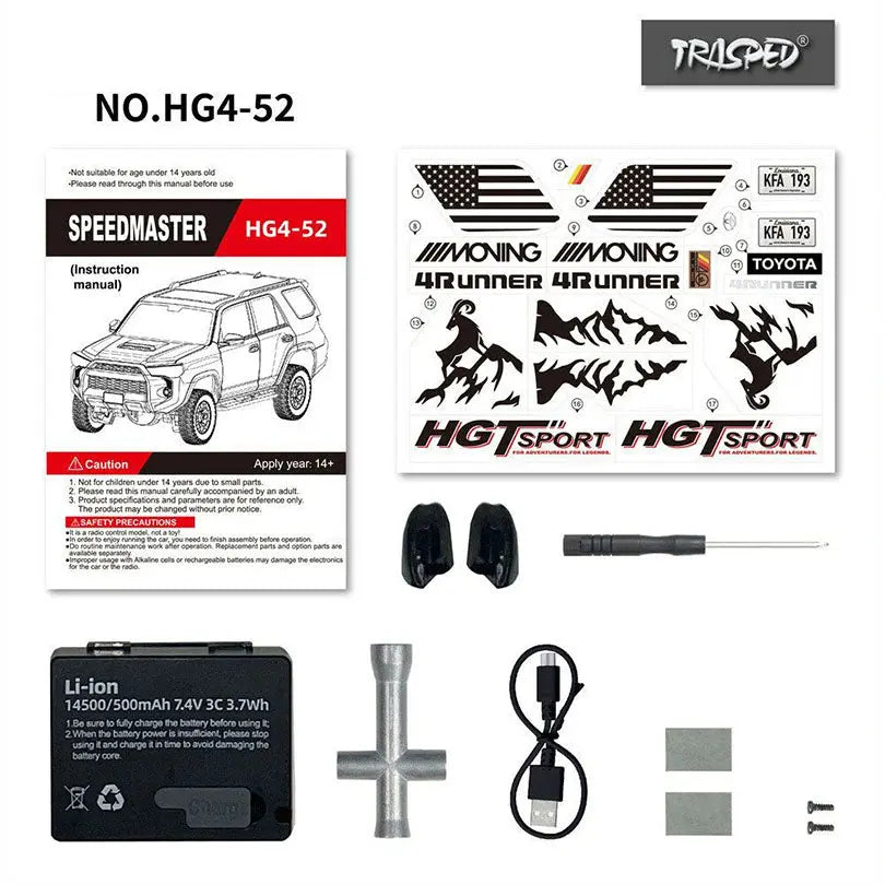 HG Toyota 4Runner 1/18 4WD RC Rock Crawler with LED & Sound