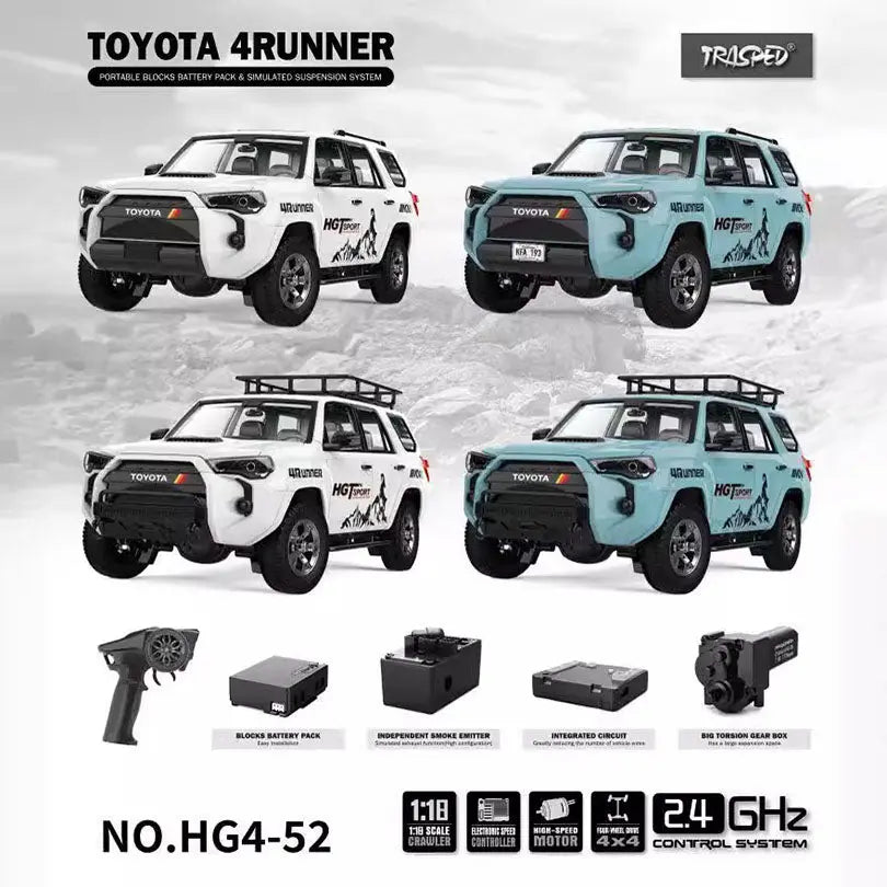 HG Toyota 4Runner 1/18 4WD RC Rock Crawler with LED & Sound