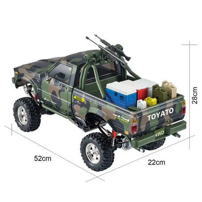HG P417 1/10 Scale 2.4G 4WD Middle East Pickup Truck RC Rock Crawler Off-Road Climbing Car LED Light RTR