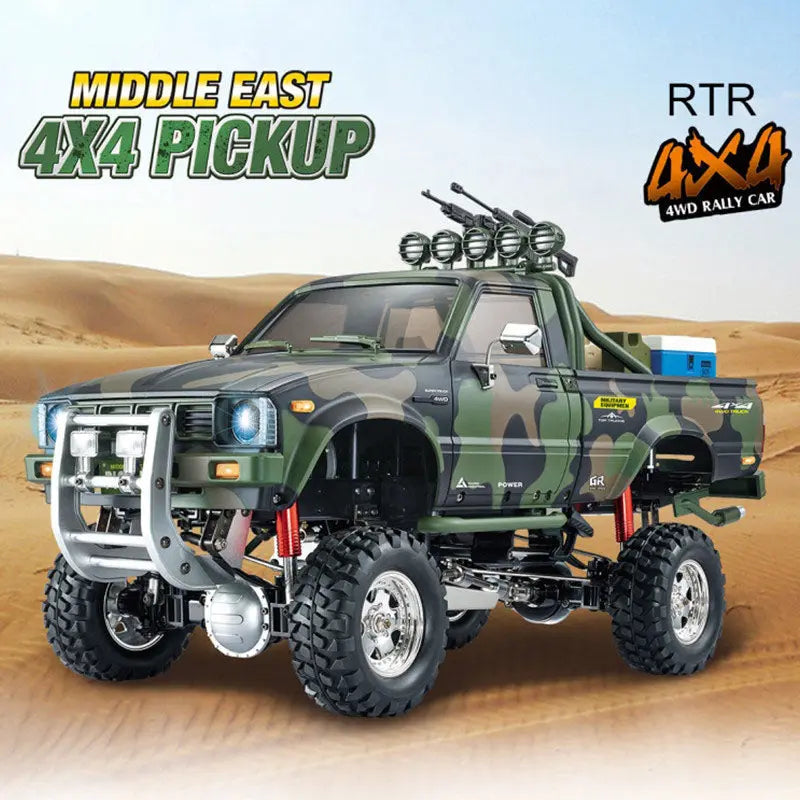 HG P417 1/10 Scale 2.4G 4WD Middle East Pickup Truck RC Rock Crawler Off-Road Climbing Car LED Light RTR