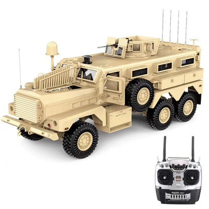 HG P602 US Military Cougar 6x6 MRAP 1/12 Scale 2.4G 16CH RC Truck Upgraded LED Light Sound RTR