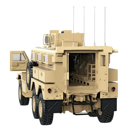 HG P602 US Military Cougar 6x6 MRAP 1/12 Scale 2.4G 16CH RC Truck Upgraded LED Light Sound RTR
