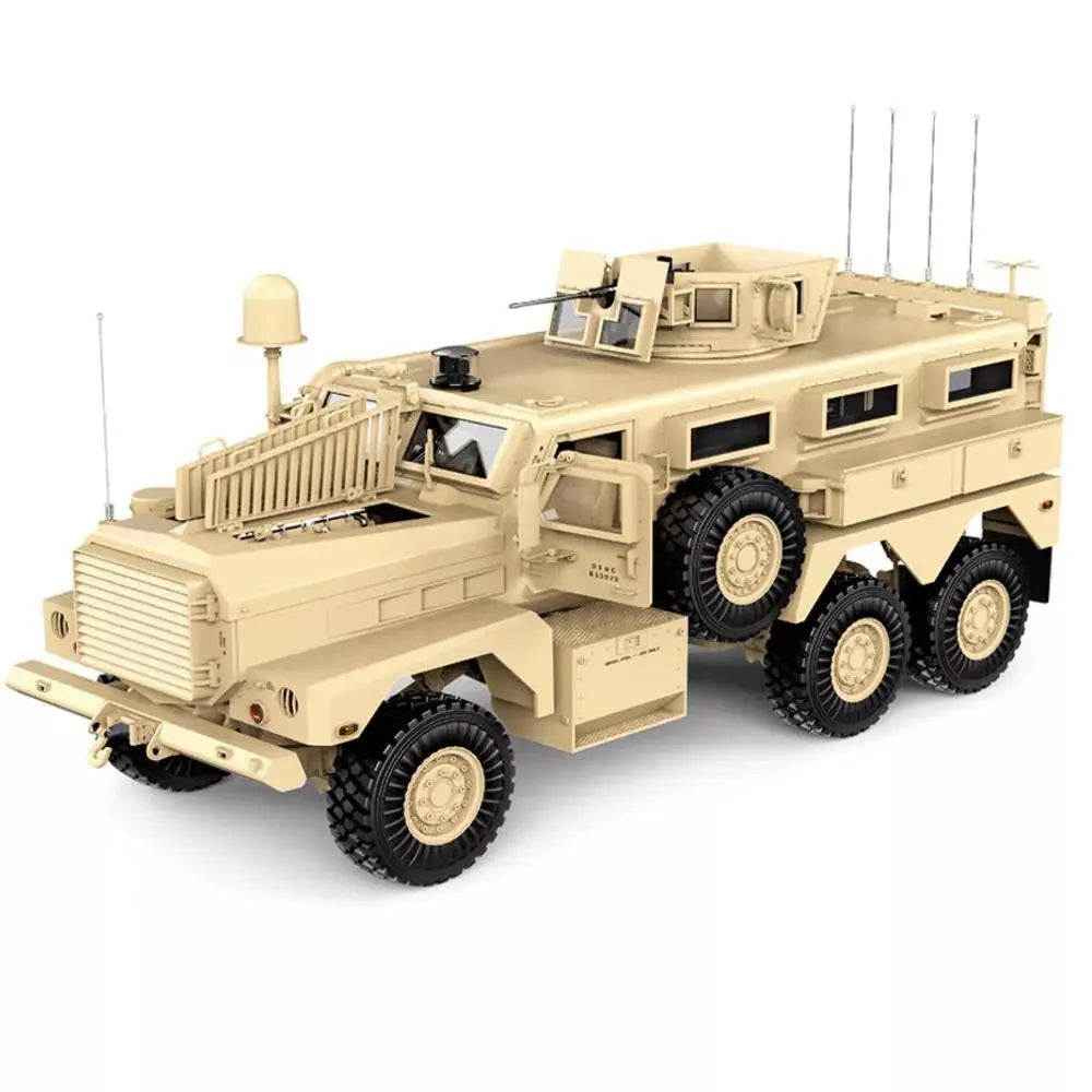 HG P602 US Military Cougar 6x6 MRAP 1/12 Scale 2.4G 16CH RC Truck Upgraded LED Light Sound RTR