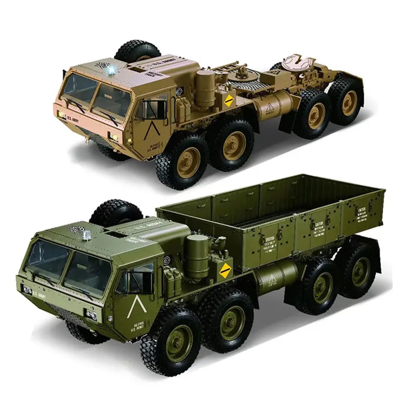 HG P801/P802 1/12 Scale 8x8 M983 US Army Military RC Truck 2.4G LED Light Sound 5KG Load Capacity RTR