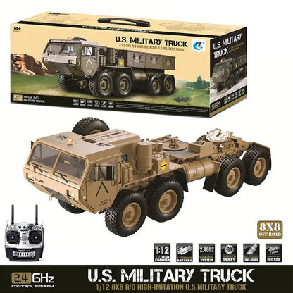 HG P801/P802 1/12 Scale 8x8 M983 US Army Military RC Truck 2.4G LED Light Sound 5KG Load Capacity RTR