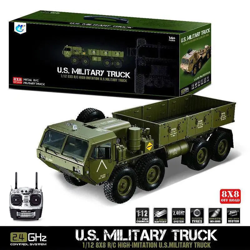 HG P801/P802 1/12 Scale 8x8 M983 US Army Military RC Truck 2.4G LED Light Sound 5KG Load Capacity RTR
