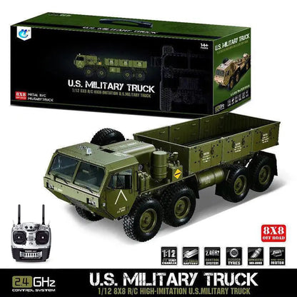 HG P801/P802 1/12 Scale 8x8 M983 US Army Military RC Truck 2.4G LED Light Sound 5KG Load Capacity RTR