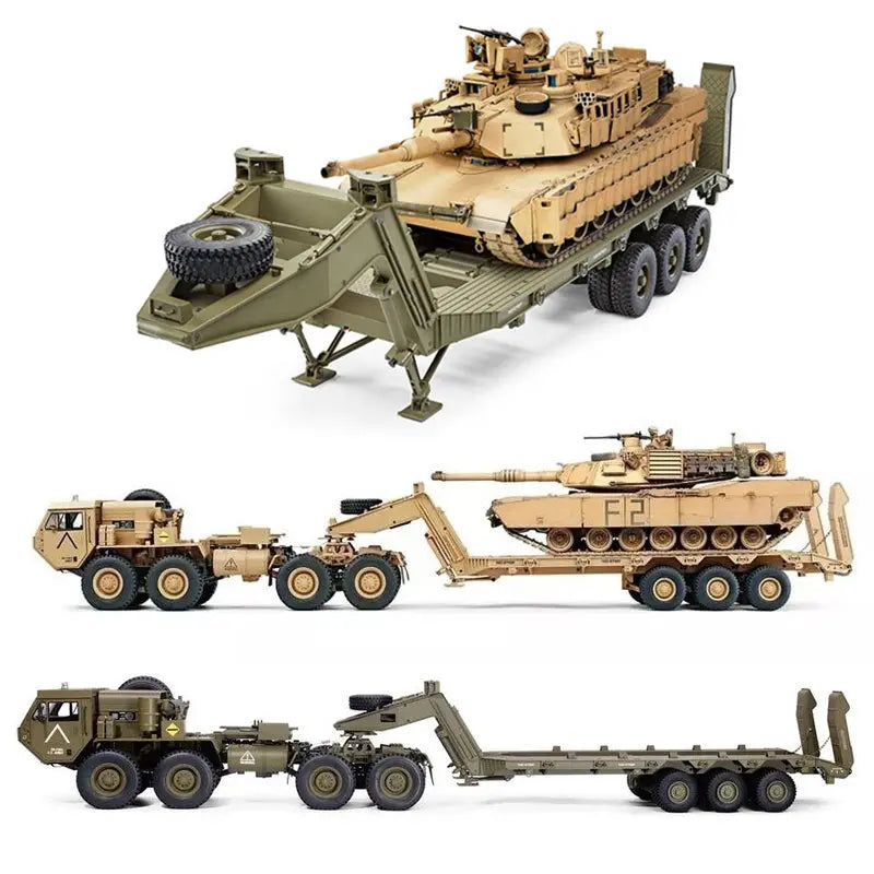 HG P806 1/12 Scale US M747 Semi Trailer RTR/DIY Compatible with HG P801/P802 M983 US Army Military Truck