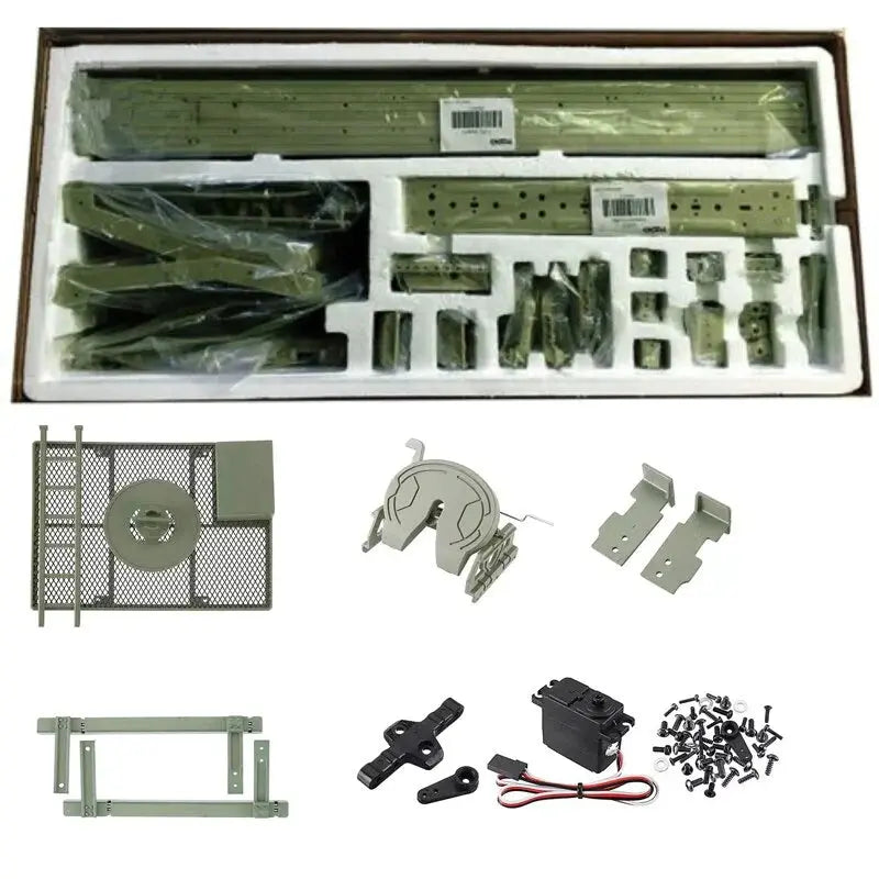 HG P806 1/12 Scale US M747 Semi Trailer RTR/DIY Compatible with HG P801/P802 M983 US Army Military Truck