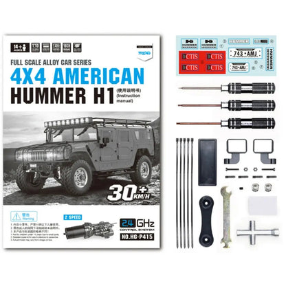 HG P415 1/10 Scale 4x4 16CH Hummer 2.4G Alloy Version RC Model Truck RTR