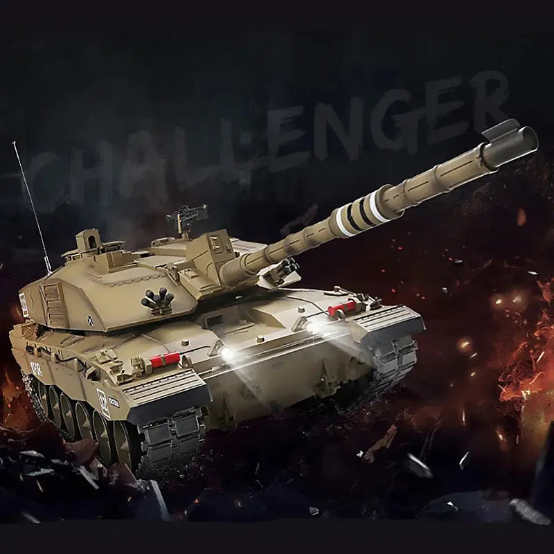 Heng Long 3908-1 UK Challenger 2 1/16 Scale 2.4G Spin Turret Upgraded Metal RC Main Battle Tank RTR
