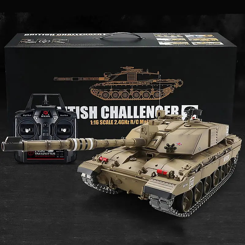 Heng Long 3908-1 UK Challenger 2 1/16 Scale 2.4G Spin Turret Upgraded Metal RC Main Battle Tank RTR
