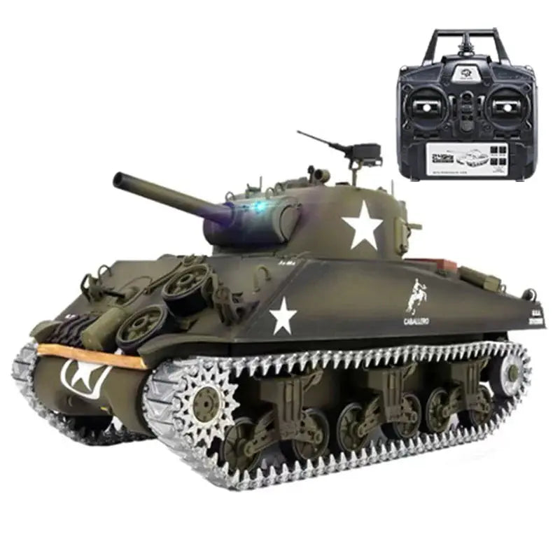 Heng Long 3898-1 US Sherman M4A3 1/16 Scale 2.4G Upgraded Metal RC Battle Tank RTR