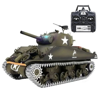 Heng Long 3898-1 US Sherman M4A3 1/16 Scale 2.4G Upgraded Metal RC Battle Tank RTR