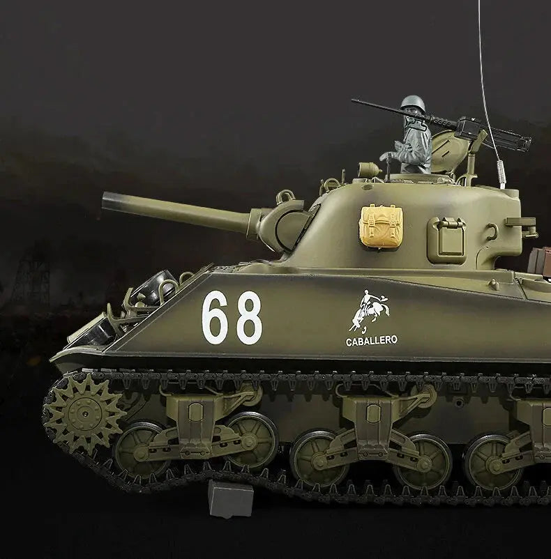 Heng Long 3898-1 US Sherman M4A3 1/16 Scale 2.4G Upgraded Metal RC Battle Tank RTR