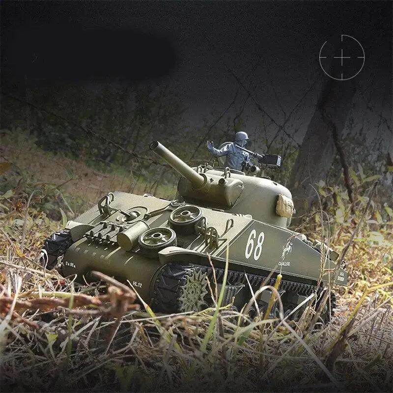 Heng Long 3898-1 US Sherman M4A3 1/16 Scale 2.4G Upgraded Metal RC Battle Tank RTR