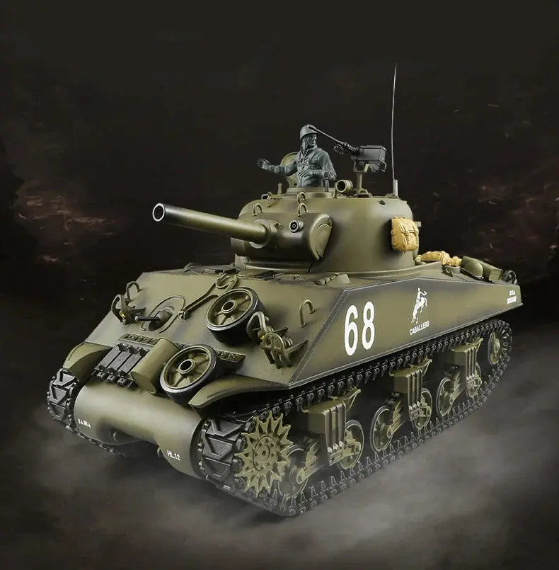 Heng Long 3898-1 US Sherman M4A3 1/16 Scale 2.4G Upgraded Metal RC Battle Tank RTR