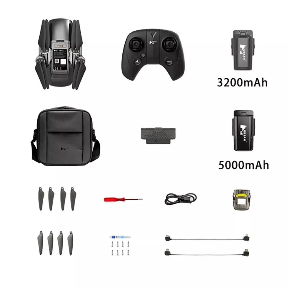 Hubsan BlackHawk 1 4K Drone 3-Axis Gimbal GPS 9KM 4G FPV Obstacle Avoidance 37min Flight Foldable Quadcopter RTF