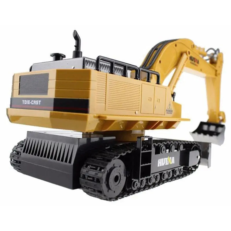 Huina 1510 1/16 Scale 2.4G 11CH Excavator Bulldozer 680° Rotating LED Light Sound RC Construction Car Toy
