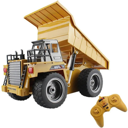 Huina 1540 1/18 Scale 2.4G 6CH Alloy Dump Truck RC Excavator Construction Car Toy