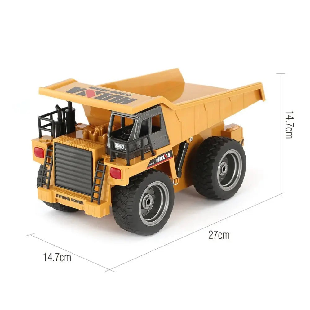 Huina 1540 1/18 Scale 2.4G 6CH Alloy Dump Truck RC Excavator Construction Car Toy