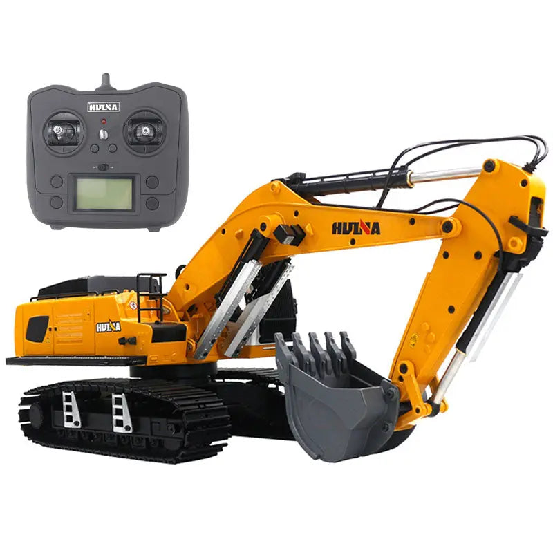 Huina 1599 1/14 Scale 24CH Ultra-Wide Alloy Excavator RC Engineering Vehicle with LED Light Sound Toy