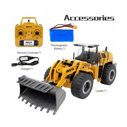 Huina 583 1/14 Scale 2.4G 10CH Alloy Bulldozer Excavator RC Engineering Construction Car Toy
